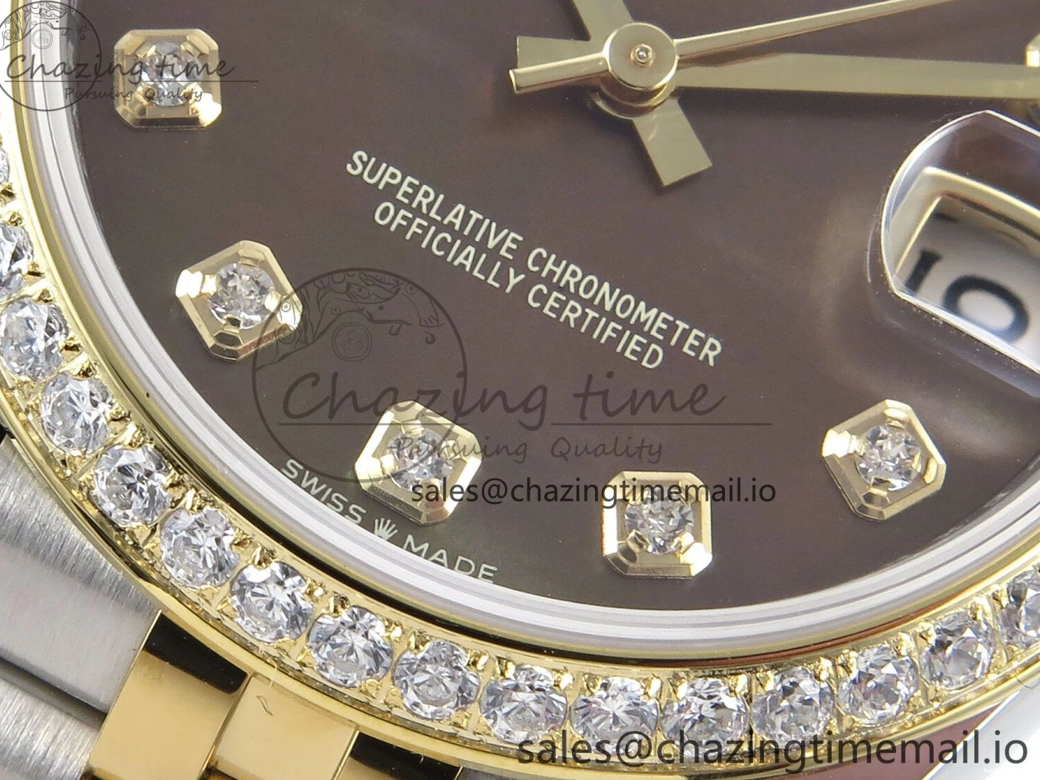 0515 DateJust 31 278383RBR ARF 1:1 Best Edition 904L Steel Brown Diamonds Dial Diamonds Bezel on SS YG Jubilee Bracelet ETA Snug 409